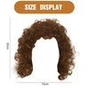 COWANIEE Brown Curly Wig for Men, 80s Mullet Wigs