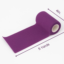 4" Cohesive Flexible Bandage Wrap – 8 Pack | Self-Adherent Vet Tape for Animal Use | Breathable, Easy Tear, No Clips Required | Ideal for Horses, Dogs, Livestock, Pets (Purple)