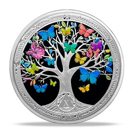 10 Year Sobriety Coin with Serenity Prayer, Unity Service Recovery, AA Milestone Token,Colorful Tree of Life, Dual-Sided Inspirational Medallion, Ideal Recovery Gift for Both Men and Women