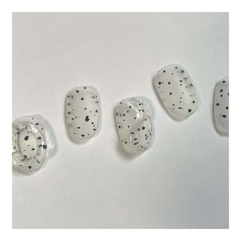ˡᴬᴺᵀᶤˡ Cow Chunk Handmade Nail Tips - Oval / ˡᴬᴺᵀᶤˡ