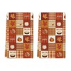 Artoid Mode Checkered Stripe Pumpkin Turkey Thanksgiving Kitchen Towels Dish