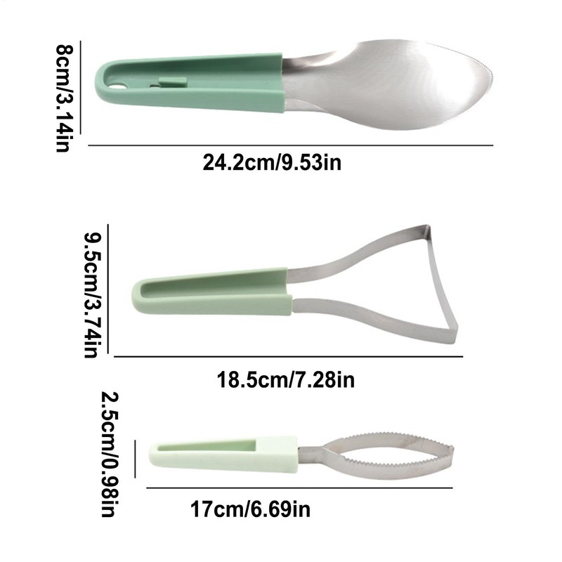 Mango Cutter and Peeler,3X Portable Fruit Cutter Pit Remover |