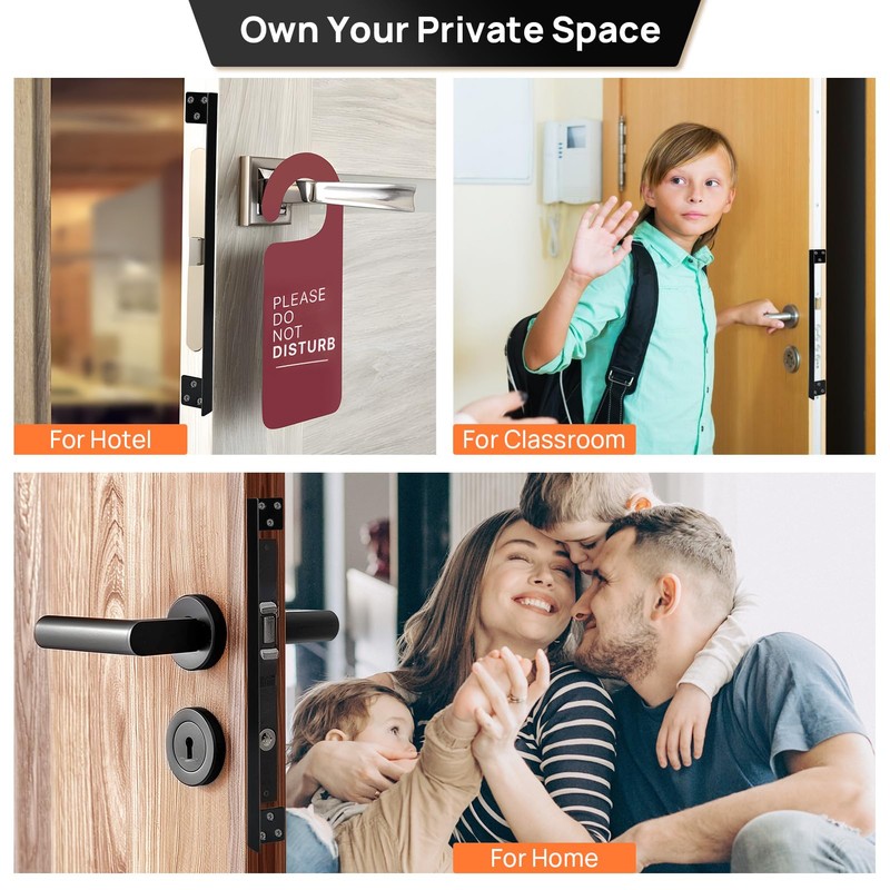 Catephe Door Latch Cover, 2 Pcs Door Latch Guard Plate,