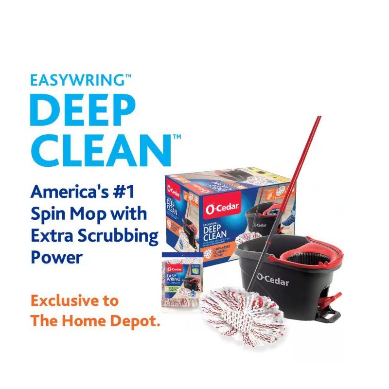 EasyWring Deep Clean Microfiber Spin Mop with Bucket System and