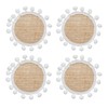 KitchenCraft Natural Elements Jute Coasters, Set of 4, Woven Jute