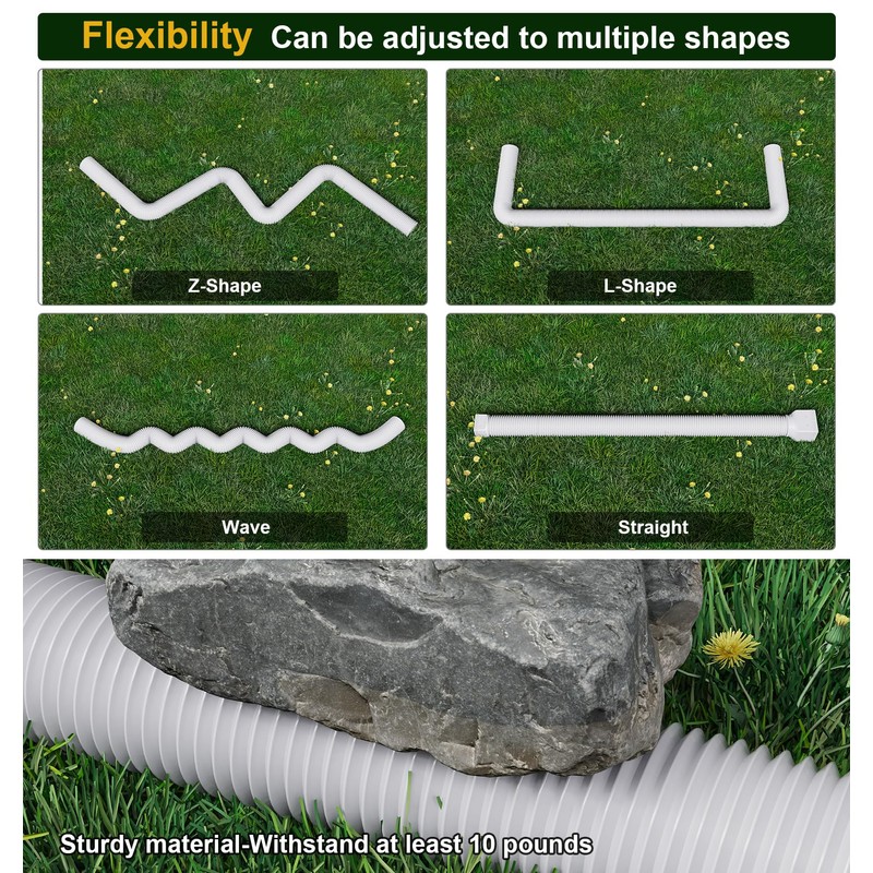 Ogutter Rain Gutter Downspout Extensions, Downspout Extender for Rainwater Drainage