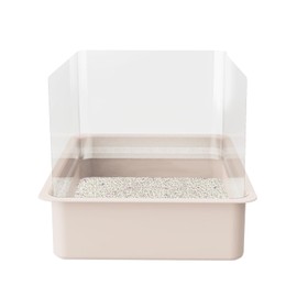 QNBCAA 3Pcs Cat Litter Box Pee Shields - Open Top Litter Box Splash Guard Privacy Screen Transparent Easy Clean 14.5 * 11.5in-Box Not Included (3)