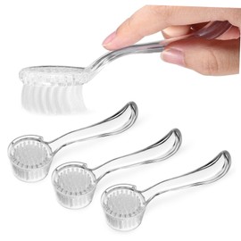 Baluue 3pcs Nail Cleaning Brush with Protective Covers Durable Manicure Scrub Brush for Fingernails and Toenails Dense Bristles for Cleaning and Skin Protection