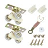 15Pcs Sliding Pocket Door Hardware Top Hanger Rollers Wheels Assembly