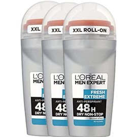 L'oreal Men Expert (Pack of 3) Fresh Extreme Roll-on X 50 ml