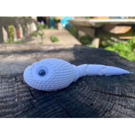 Sperm Articulated Fidget Toy with Googly Eyes – 3D Printed Crocheted Texture – Funny Stress Relief Toy for Adults & Teens – Wiggle Desk Decor & Gag Gift