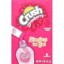 CRUSH STRAWBERRY FLAVOUR SINGLES TO GO DRINK MIX 14.1g BOX
