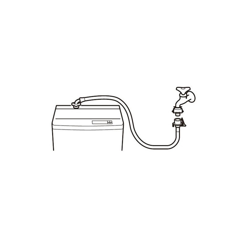 SANEI PT17-1A-1.5M Automatic Washing Machine Water Supply Hose, Length 5.9
