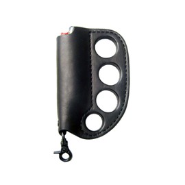 YEZILUU Leather Lighter Case - Protection Case & Keychain, Suitable for BIC J3/J5 Lighters (Black)