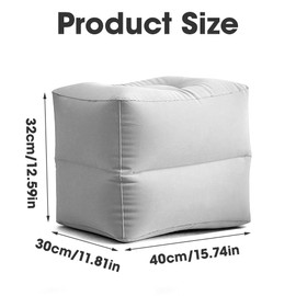 SKIKHN Bandscheibenwürfel Aufblasbar, Entspannungswürfel, Aufblasbares Fußstützen Kissen für Reisen, Stufenlagerungswürfel, Stufenbett, geeignet für Büro, Zuhause und Jede Reise