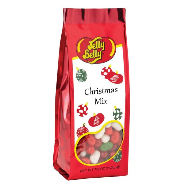 Jelly Belly Christmas Mix - 7.5 oz Gift Bag - Genuine, Official, Straight from the Source