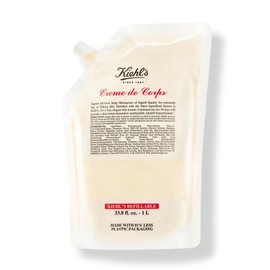 Kiehl’s Creme de Corps - Crema Corporal Hidratante, Para una Piel Suave y Tersa. Fórmula Nutritiva con Escualano, Manteca de Cacao y Karité, Textura Ligera de Rápida Absorción, Refill de 1 L
