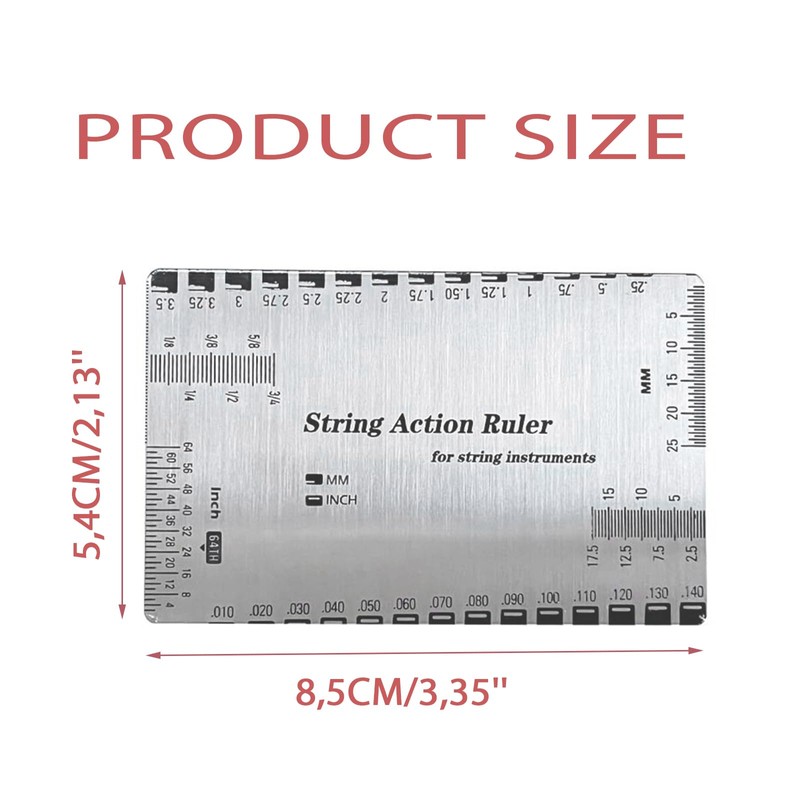Ryaupy Durable String Action Guide Ruler, Measuring Gauge for Luthier