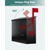LAND·VOI Modern Wall-Mount Mailbox, Mailboxes for Outside, with One Flag