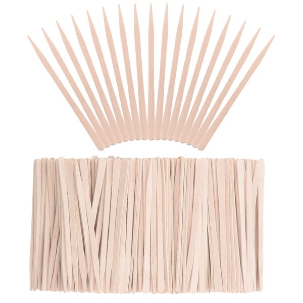 Whaline 400 Pieces Small Wax Sticks Wood Spatulas Applicator Craft Sticks for Hair Eyebrow Removal