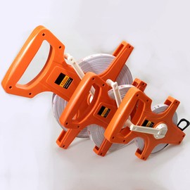 Tape Measure 30M Fiberglass Open Reel Measuring Metric Imperial New