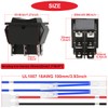 MKBKLLJY 3Pcs DC 20A 12V Automatic Lock Rocker Switch Snap-in