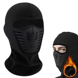 XOXVURI Ski Mask Ski Snowboard Sports Mask Windproof Multifunctional Headwear Black By