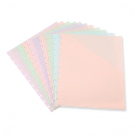 8pcs Discbound Pocket Divider with Tabs, Letter Size 9.4"x11.4" Planner Inserts, 5 Styles Organizer Dividers for School, Office, Home, Discbound Notebook System