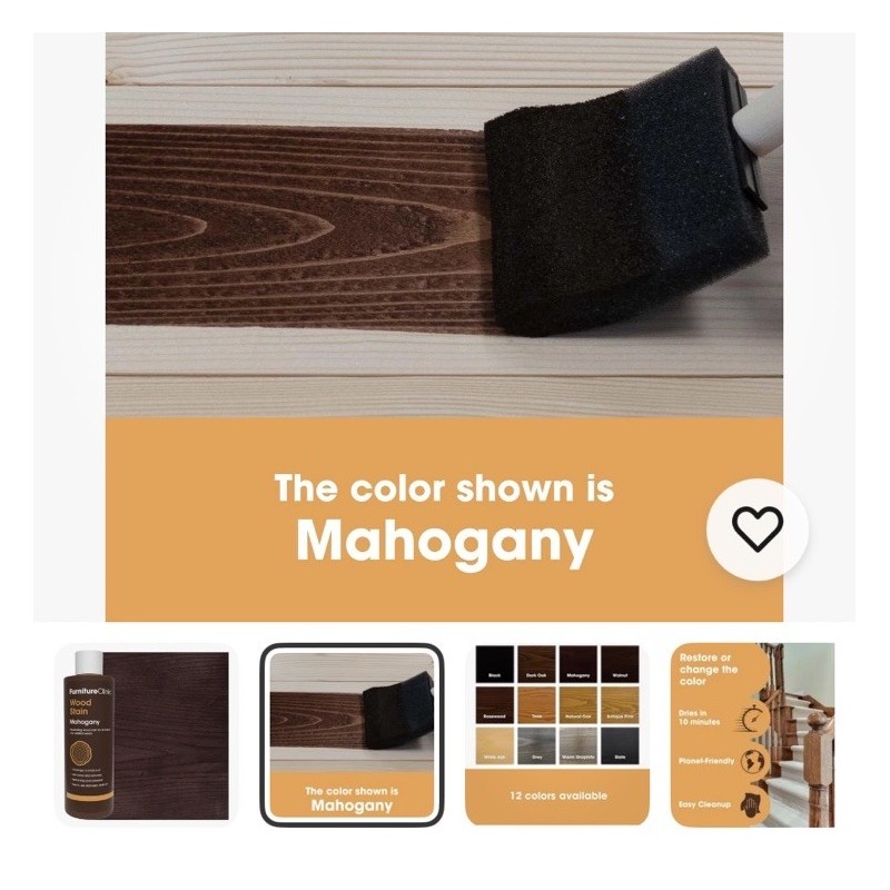 Furniture Clinic Wood Stain | Mahogany | Water Based |