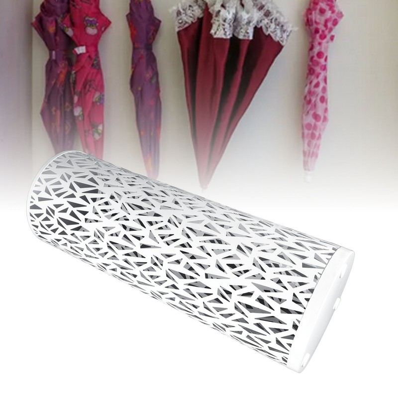 Umbrella Stand Rack for Entryway Metal Hollowed Freestanding Round Umbrella