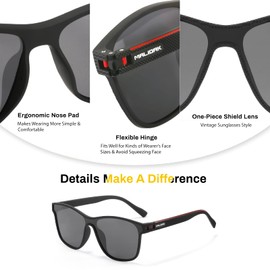 MALIDAK Women Sunglasses, UV400 Protection Trendy Sunglasses for Unisex Adults, Polarized Fashion Sunglasses