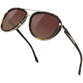 BIRCEN Polarized Sunglasses for Women UV - Protection Womens Retro Mirrored Shades with Acetate Frame BC2001