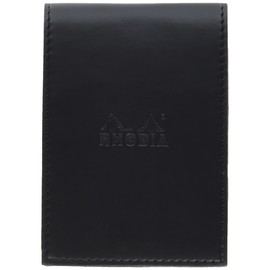 Rhodia ePure Notepad Holder Faux Leather with Rhodia No. 11 Notepad Squared 5 x 5 Black