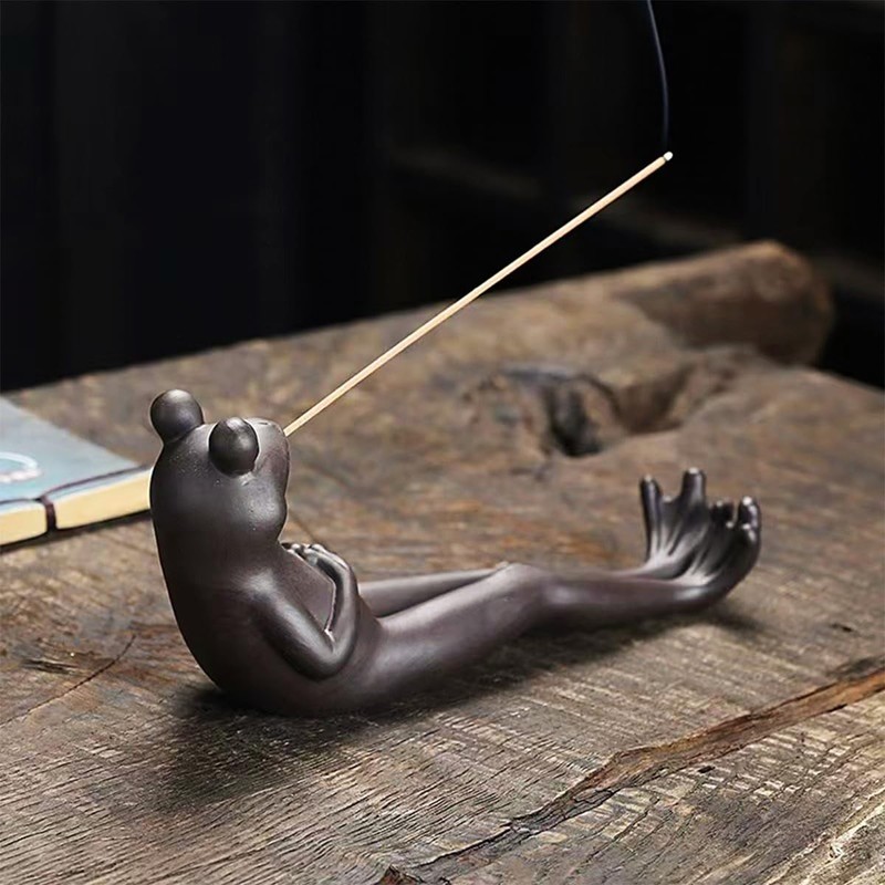 Incense Stick Holder Frog Ceramic Incense Holder Meditation Accessories Yoga
