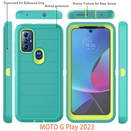 YmhxcY for Moto G Pure Case,Moto G Power 2022 Case with Drop Proof 3-Layer Durable Cover/Shockproof Armor Drop Protection Solid Rubber Case for Moto G Pure-Light Green/Yellow New