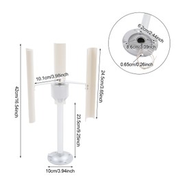 FiueStur Vertical Axis Wind Turbine, 12V 40W 3-Phase Permanent Magnet Motor, DIY Wind Power Generator Kit with Low Noise ABS Blades for Home, Science Education, Off-Grid Projects