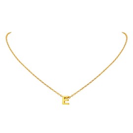 FindChic E Necklace Initial Choker Letter Pendant Necklace for Women