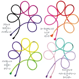 Sasaki M280GF Rhythmic Gymnastics Tools 3 Color Rope, Certified by the Japanese Gymnastics Association, Light Pink x Peppermint Green x Lavender