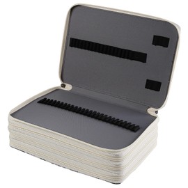 Shulaner 250 Pencil Cases, Large Capacity Colouring Pencils Case for 250 Pencils - Pencil Case Students Colouring Pencils - Storage Bag Holder Stationery Pencil Case Organiser - Grey Blue