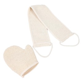 Gatuida 1 Set Exfoliating Shower Mitts Dual Sided Sisal Back Scrubber Gloves for Body Massage and Skin Care Natural Jute Material for Smooth Rejuvenated Skin Durable Multi Use Shower