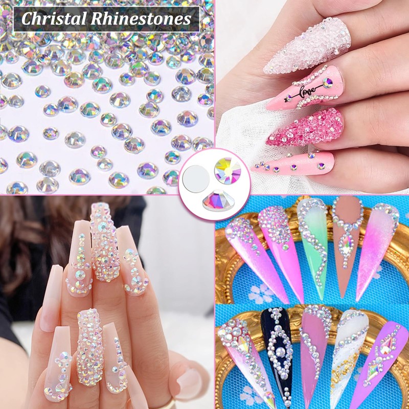 3D Nail Charms - Crystal Nail Gems for Nail Art