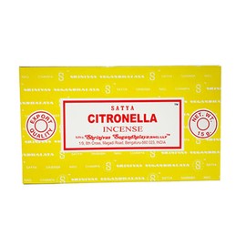 Satya Nag Champa Sai BABA Citronella Incense Joss Sticks By Satya (15g PKT 15-20 sticks)