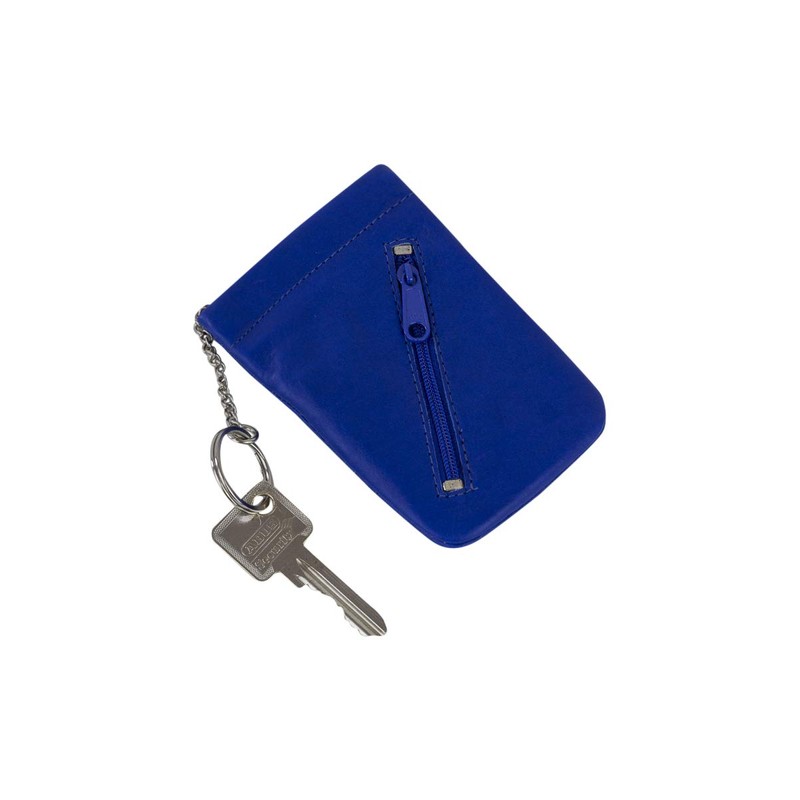 Keycase LEAS, Genuine Leather, light blue - LEAS Special Edition