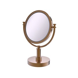 Allied Brass DM-4G/5X 8 Inch Vanity Top 5X Magnification Make-Up Mirror, Brushed Bronze