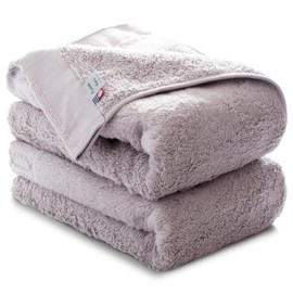 Trampalan Imabari Towel, Bath Towel, Set of 2, FuwaKaru, Made in Japan, Quick Drying, Water Absorbent, Lightweight, Thick, 100% Cotton, Sweet Twist, Fluffy, Soft (Lilac)