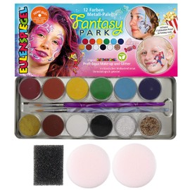 Eulenspiegel Fantasy Park 212257 Make-Up Palette, Vegan, Make-Up Set, Children's Make-Up, Carnival, Fancy Dress