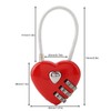 Code Padlock, Couple Padlock, Mini Heart-Shaped Hall Locker Durable Portable