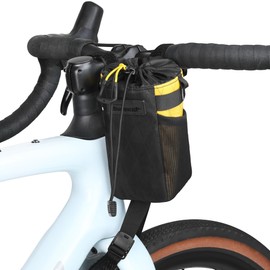 Rhinowalk Bike Water Bottle Holder Bag Cycling Snack Bag Insulated Bicycle Handlebar Bag One-Handed Access (Yellow)