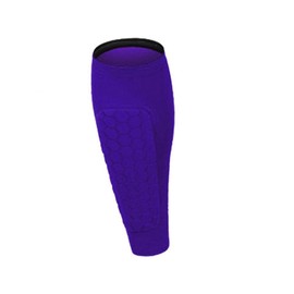 Sleeve Style Soccer Shin Guards for Adults, Men, Women & Kids | Protective Football Soccer Pads with Superior Impact Absorption, Breathable, & Lightweight | Football Shin Guards Sleeves (Purple, M)