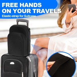 Hat Travel Case for Baseball Caps, Upgraded Hat Case with Carrying Handle, Shoulder Strap and Luggage Strap, Hat Organizer for 6 Baseball Caps, Hat Travel Case Ideal for Travel and Home (Minimalist)